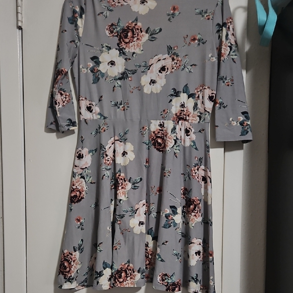 Stella Tweed Floral Long Sleeve Dress - Picture 4 of 4